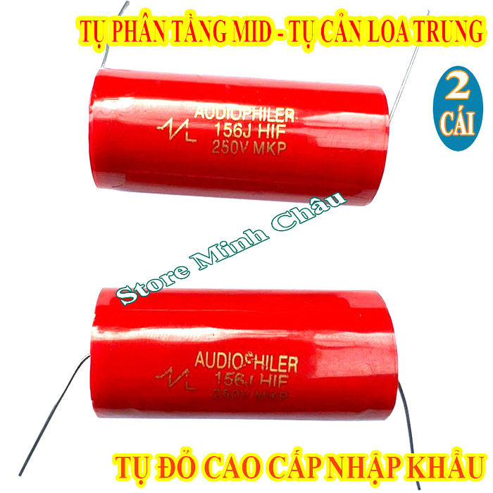 2 tụ chống cháy loa trung 15mf đỏ nhập khẩu - tụ cản loa mid - giá 2 chiếc