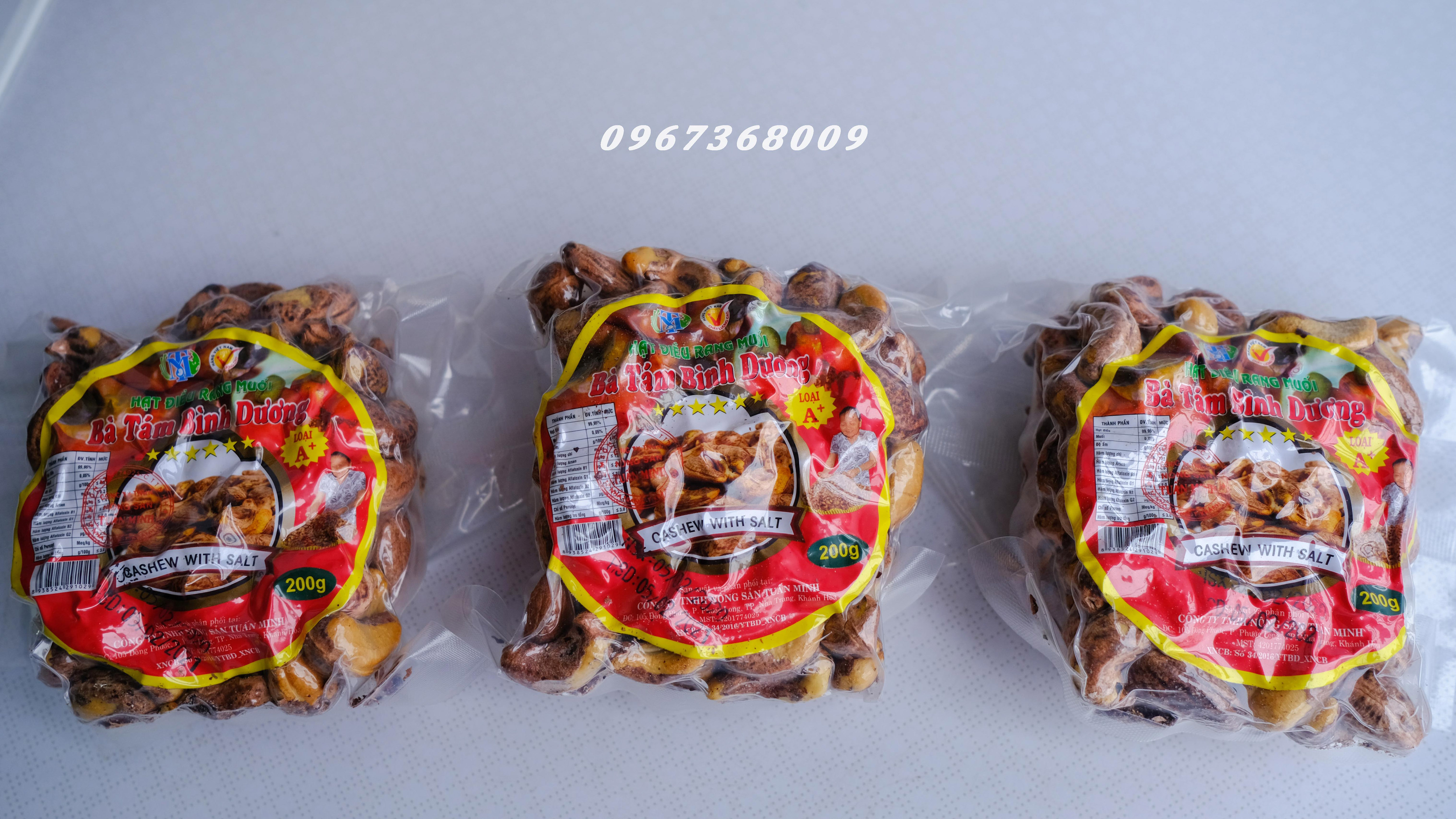 Hạt điều rang muối túi hút chân không 200gr