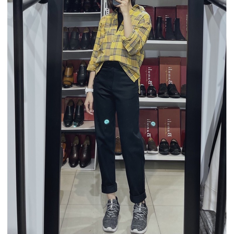 Quần kaki baggy lưng cao