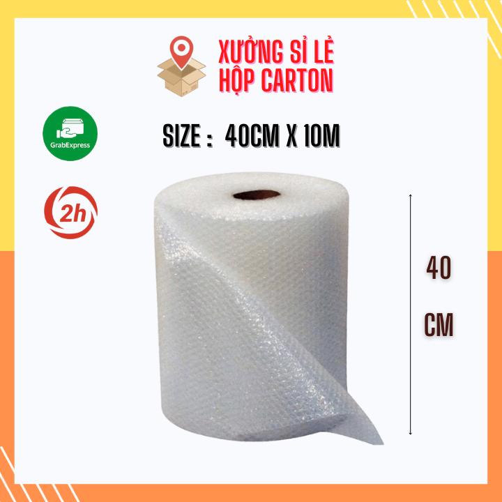 40cm x 10m - Cuộn xốp nổ - bong bóng khí - xốp chống sốc bọc hàng