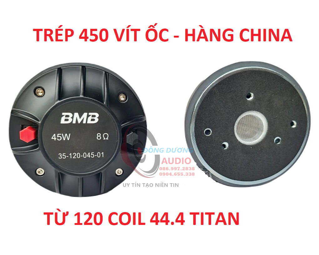 Loa trép 450 bmb - nắp nhôm từ 120 côn 44.4 titan