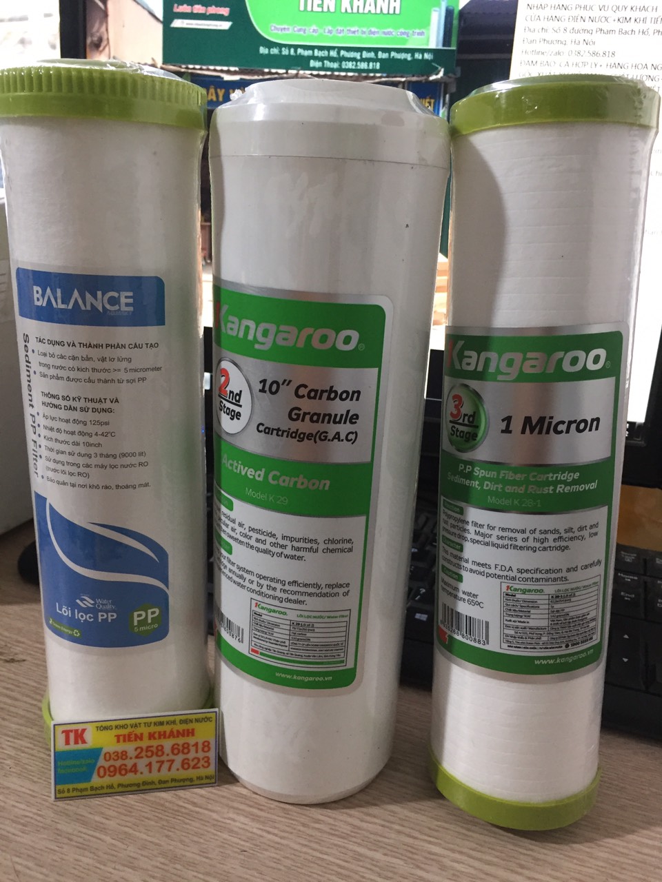 Bộ 3 lõi lọc nước Kangaroo 123
