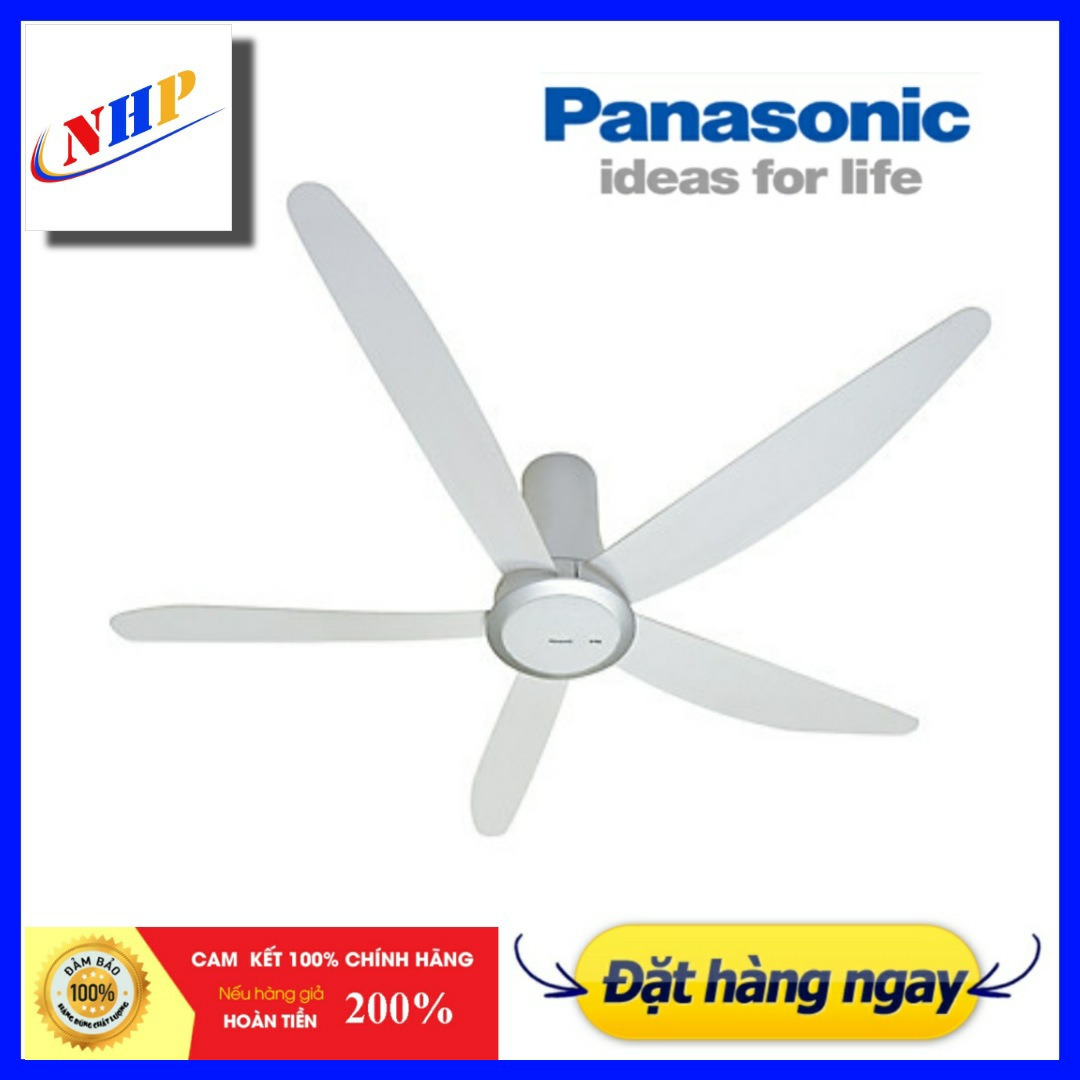 [HCM][Trả góp 0%]Quạt trần 5 cánh panasonic F60TDN có remote công suất 37W chức năng tạo gió thiên nhiên - Bảo hành 5 năm