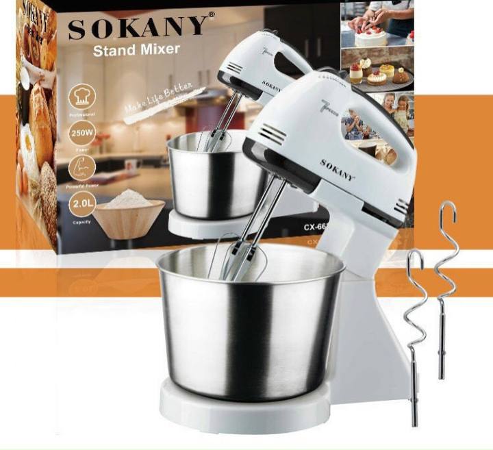 [HCM](DEAL HOT MỖI NGÀY) Máy Đánh Trứng Trộn Bột Để Bàn Máy Đánh Kem Trứng SOKANY CX-6620 Đa Năng Công Suất 250W Dung Tích Lớn 7 Tốc Độ Mạnh Mẽ Êm Ru Thiết Kế Tinh Tế Trộn Nhào Bột Đánh Bông Kem Không Rung An Toàn Vệ Sinh