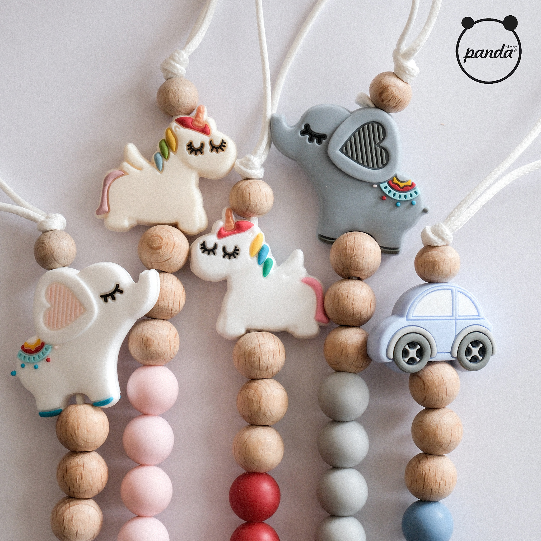 Dây treo dây kẹp ti giả ti ngậm Panda charm xinh xắn cho bé