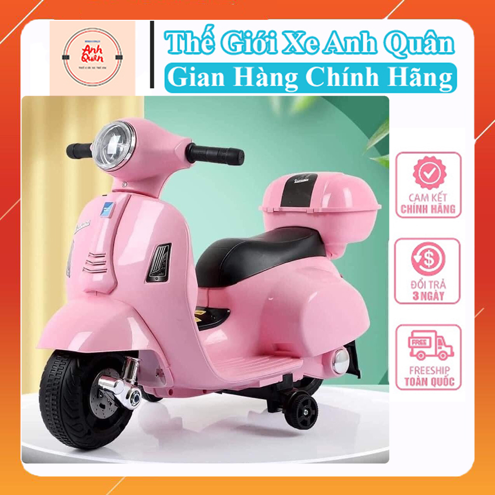 Xe máy vespa cho bé Xe máy điện trẻ em sử dụng chân ga