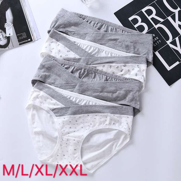 Set 4 Quần Lót Bầu Cạp Chéo Siêu Xinh, 100% cotton cao cấp