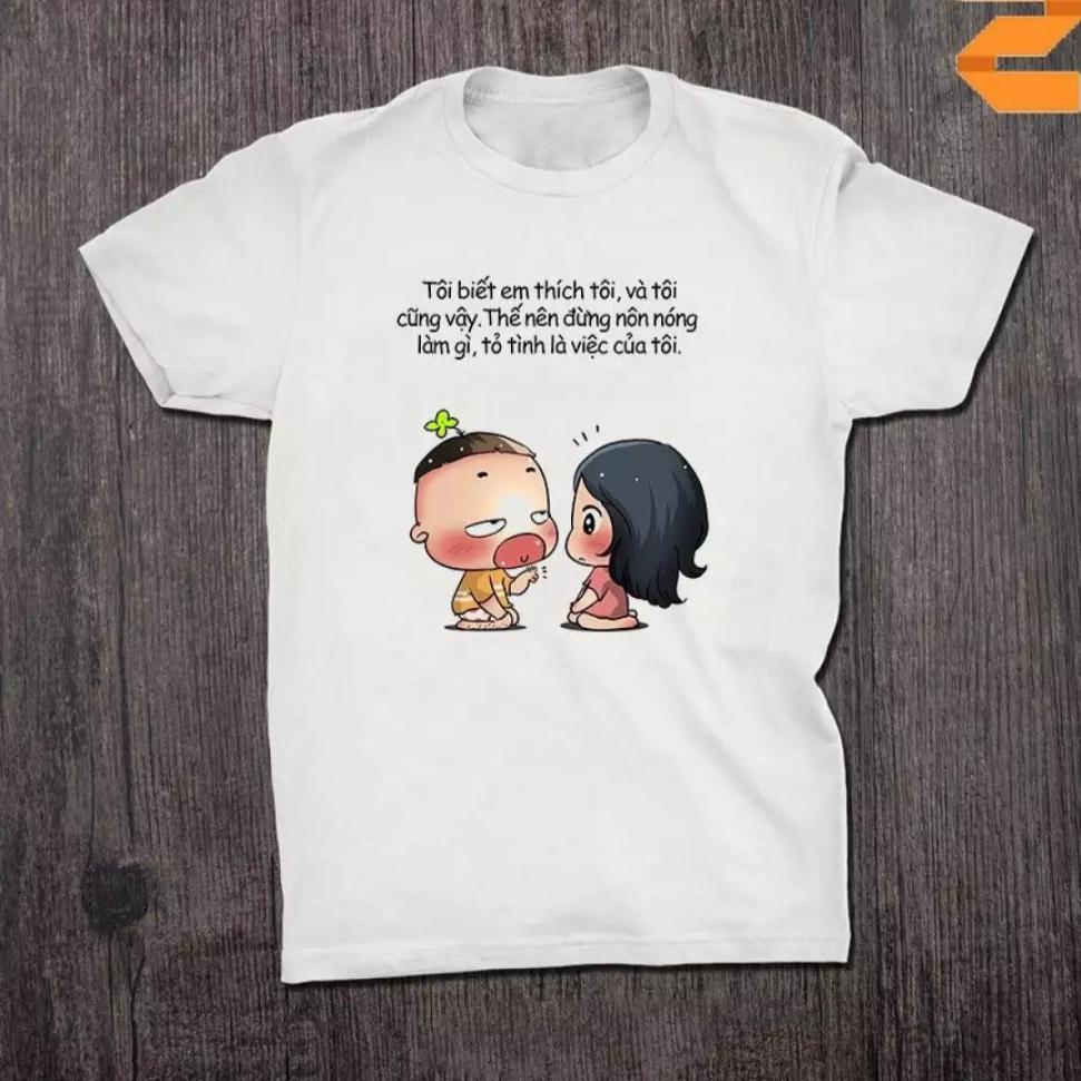 [HCM]áo thun in hình anh biết anh yêu em