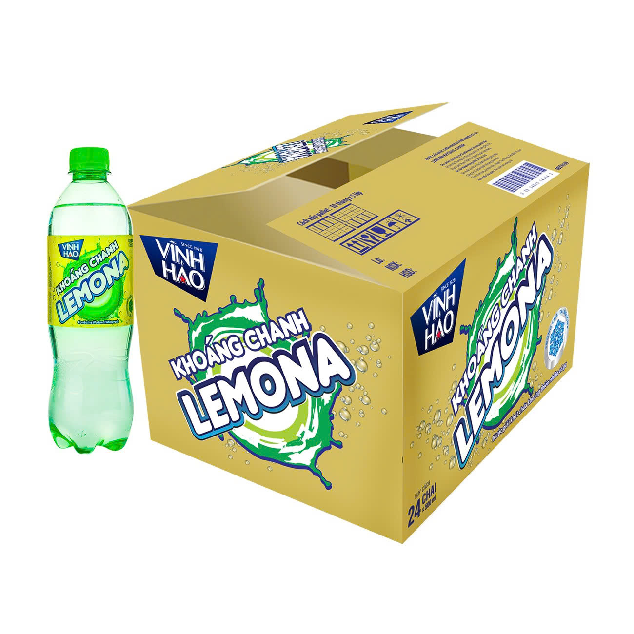 Nước khoáng Lemona hương vị Chanh - Chai 500ml