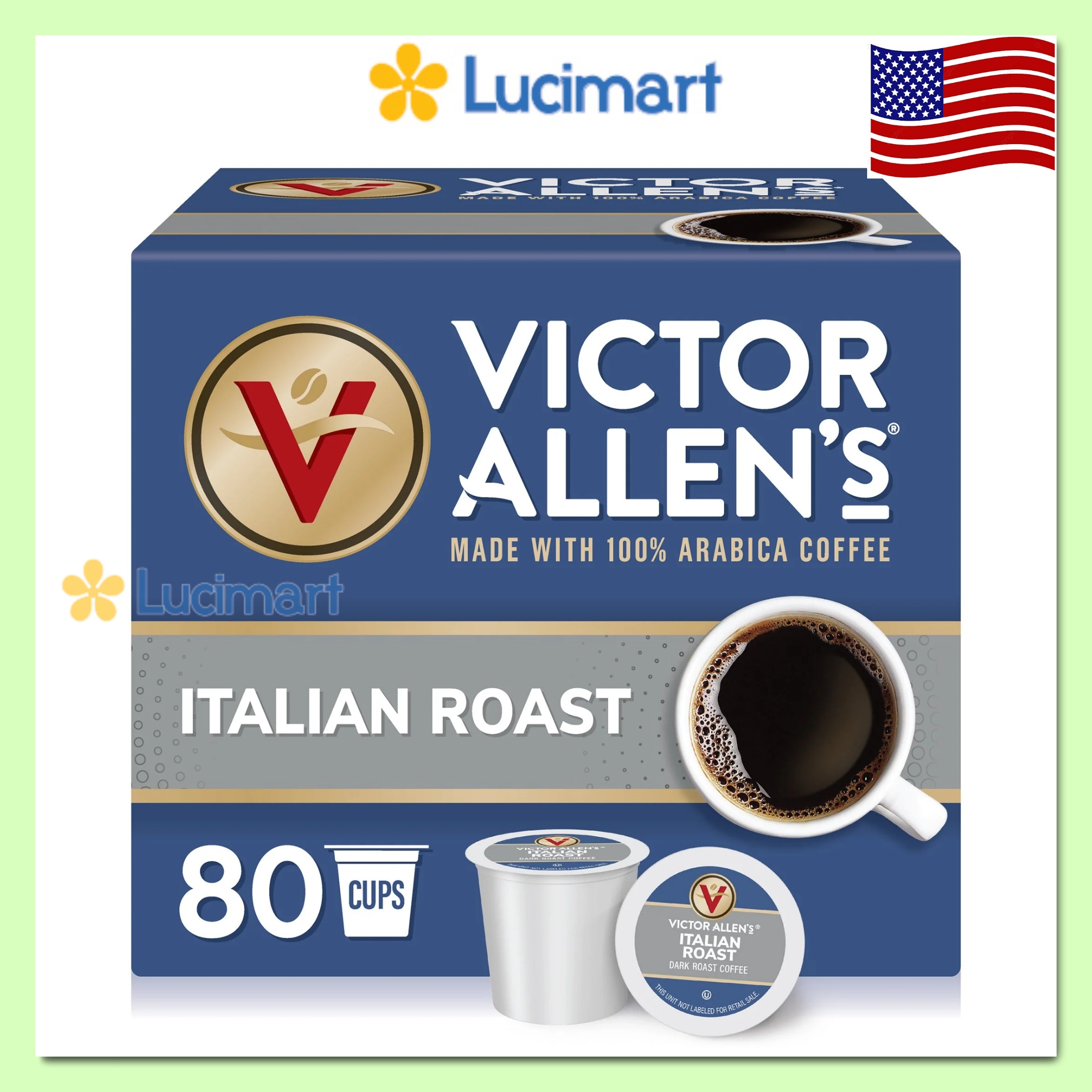 Cà phê Ý viên nén Victor Allen’s Italian Roast rang đậm [Made in Italy]