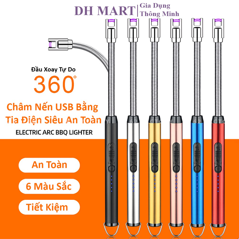 Dụng cụ mồi bếp gas, thắp nến chống gió - sạc USB tiện lợi