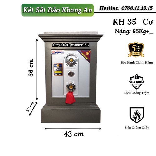 Két sắt việt tiệp kh35 cơ xám