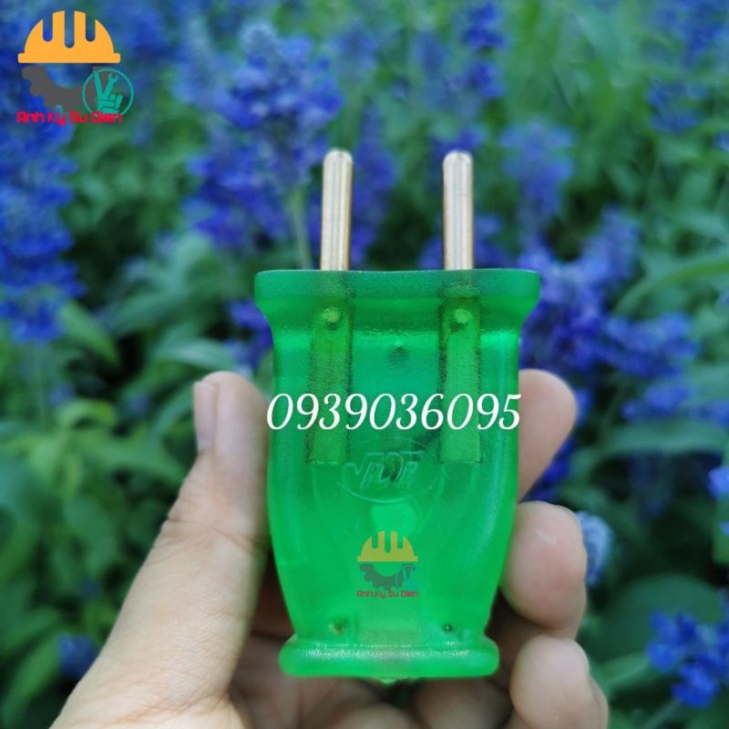 Phích cắm điện chịu tải cao su đúc có đèn báo nguồn - chống vỡ