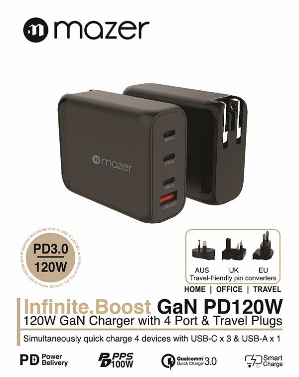 Củ sạc mazer infinite.boost gan120w