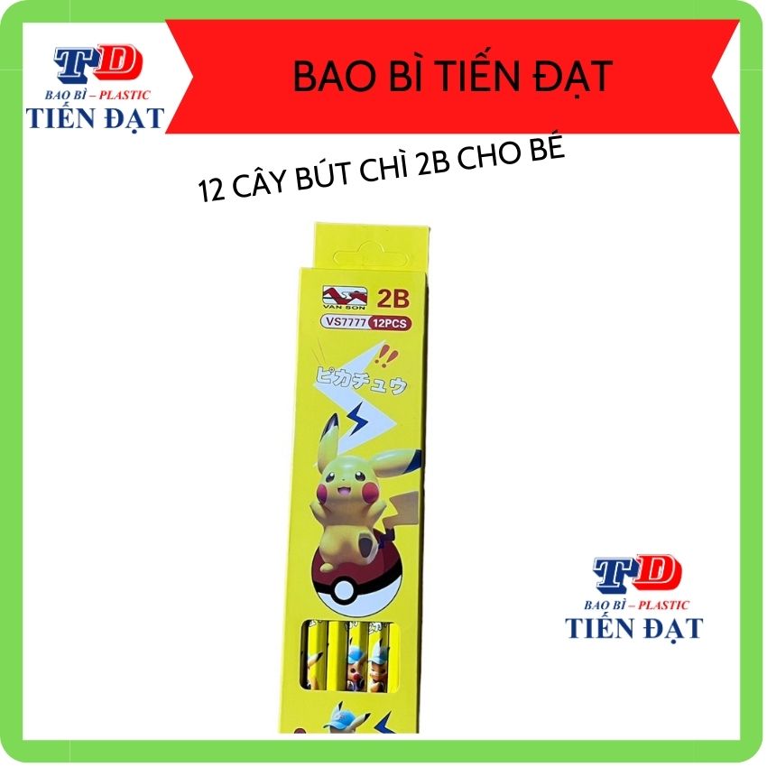 Hộp 12 cây viết chì vs7777 in hoạt tiết dễ thương; baobi tien dat