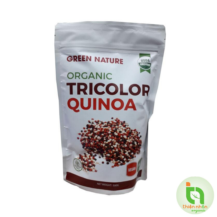 Hạt quinoa 3 màu hữu cơ Green nature 500gr