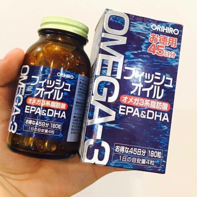 [HCM]Dầu cá Omega 3 180 viên Nhật Bản tăng cường trí nhớ sáng mắt Vstore