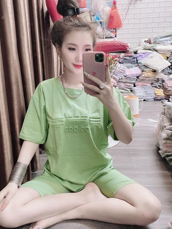 [HCM]BỘ QUẦN ÁO NỮ IN DẬP NỔI TICI ADIDAS THỜI TRANG NỮ LOCA DX01