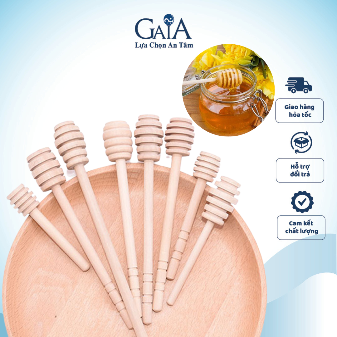 Cây lấy mật ong cán dài bằng gỗ tiện lợi cho nhà bếp của bạn nhiều kích thước