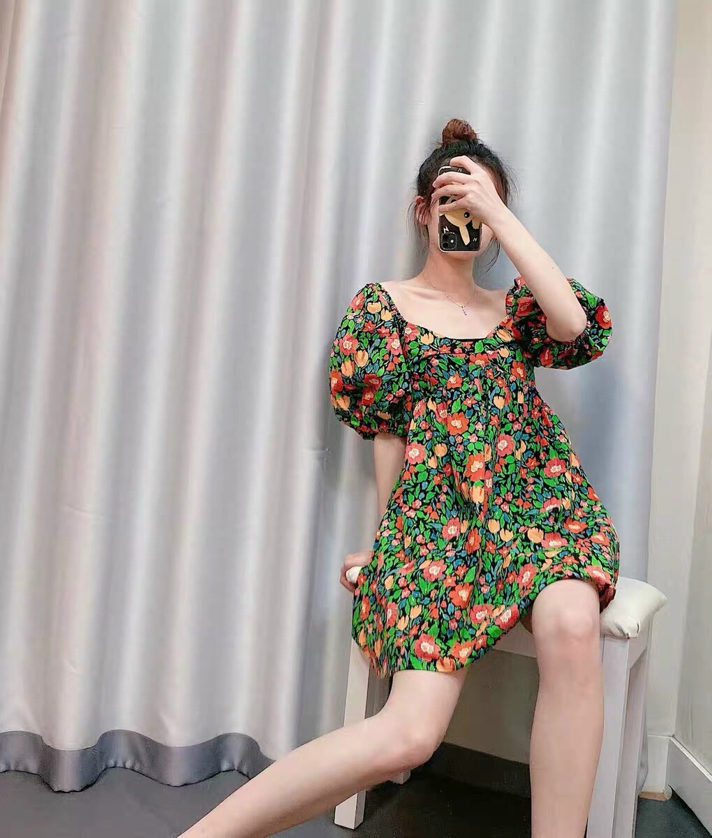 Váy cổ vuông babydoll | Đầm cổ vuông baybydoll |áo cổ vuông thiết kế sang chảnh