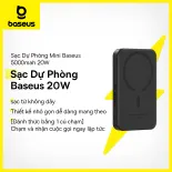 Sạc dự phòng không dây  Baseus sạc nhanh dung lượng 5000mAh dành cho các dòng iPhone 14 /13 /12 Pro / Pro Max
