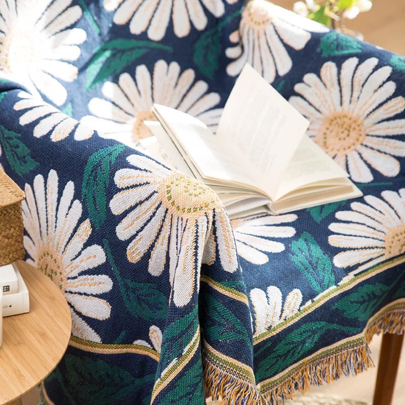 Thảm trải sofa, thảm trải sàn 2 hình bông hoa nhập khẩu