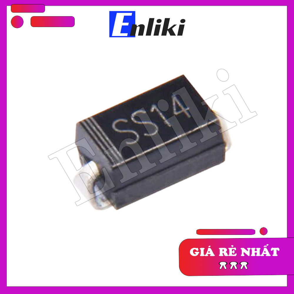 2 chiếc diode schottky 1a 40v ss14 smd