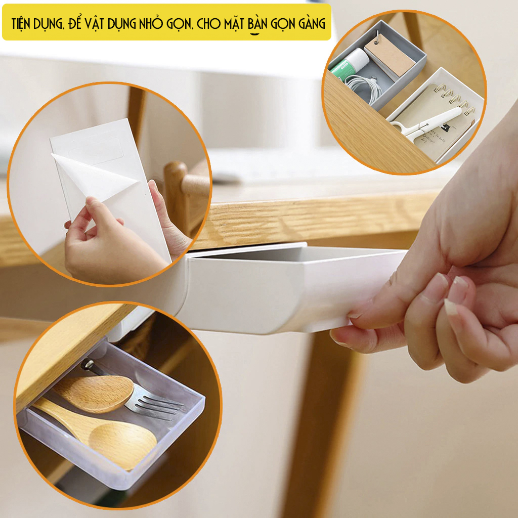 Ngăn kéo đựng đồ di động gắn gầm bàn tiện lợi Minh House