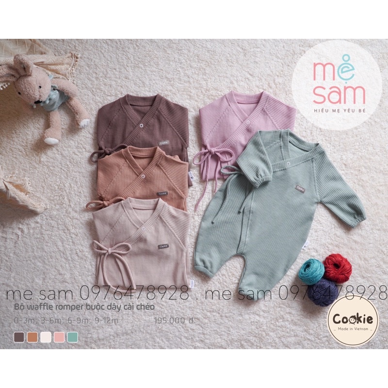 Body Buộc Dây Cài Chéo Romper Cookie