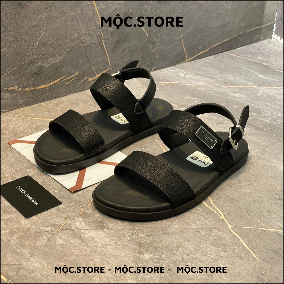 Dép Sandal Nam Dolce&Gabana Quai Ngang Da Sit cao cấp, Sandal DG Phong cách Hàn Quốc siêu Hot, Có Bảo Hành