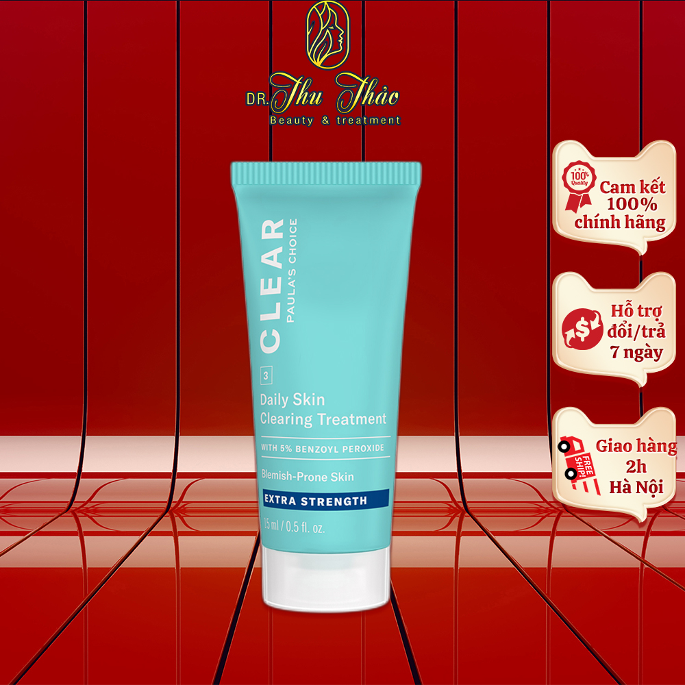 Chấm mụn Paula’s Choice 2.5%, 5% Benzoyl Peroxide giảm mụn trứng cá, mụn đỏ