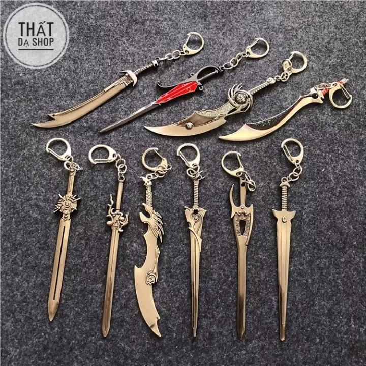 Phong vân kinh tịch đao tham lang kiếm đại tà vương cuồng lệ kiếm đại đồng kiếm tướng tà đao lưỡng cực kiếm kim loại 12cm - thất dạ shop.