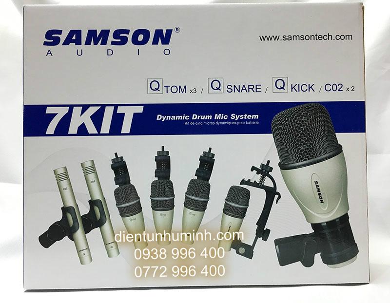 Micro cho trống samson 7kit - mic trống da - mic nhạc cụ 7 mic
