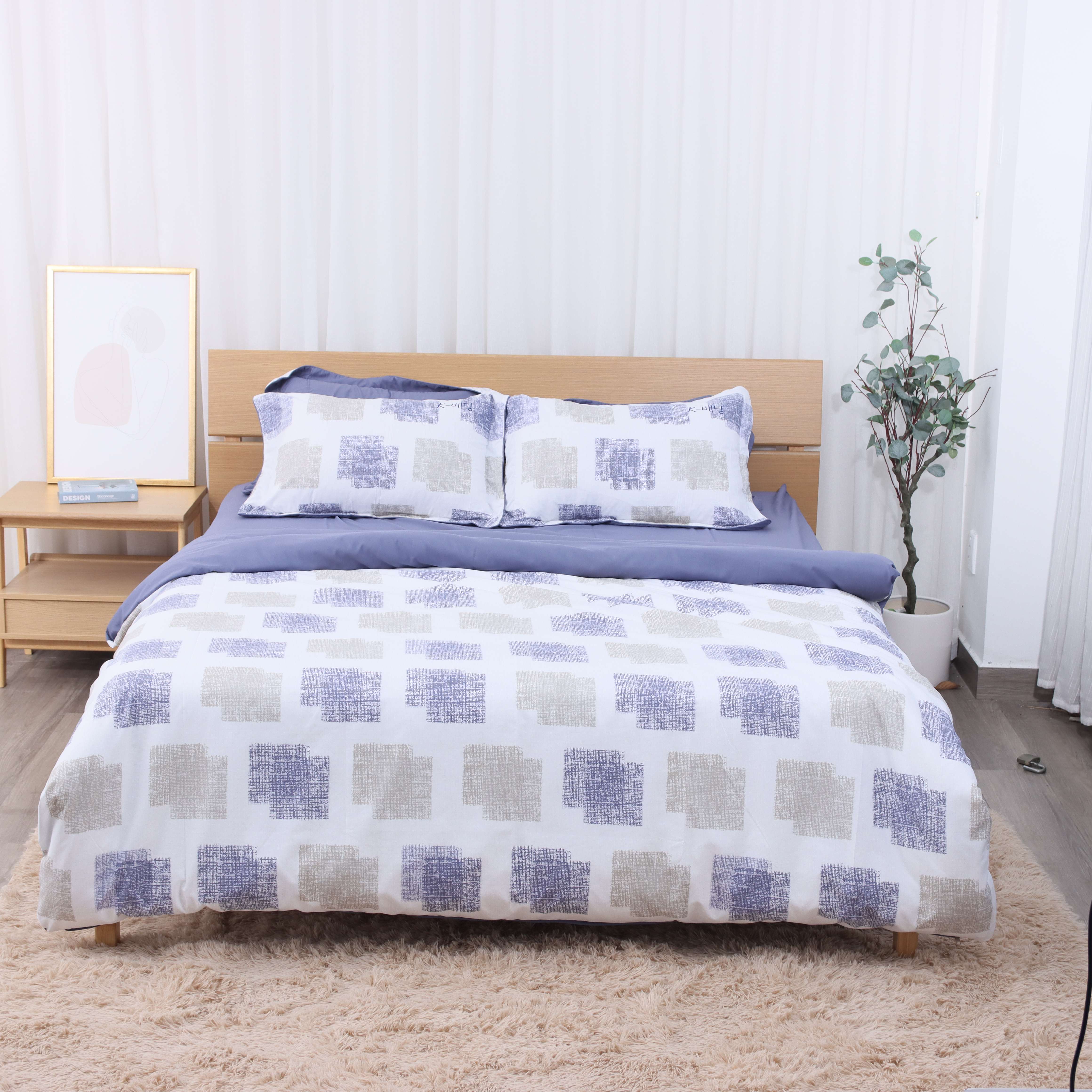 Bộ vỏ chăn vỏ gối KBedding by Everon có khóa kéo lồng được ruột chăn Giao