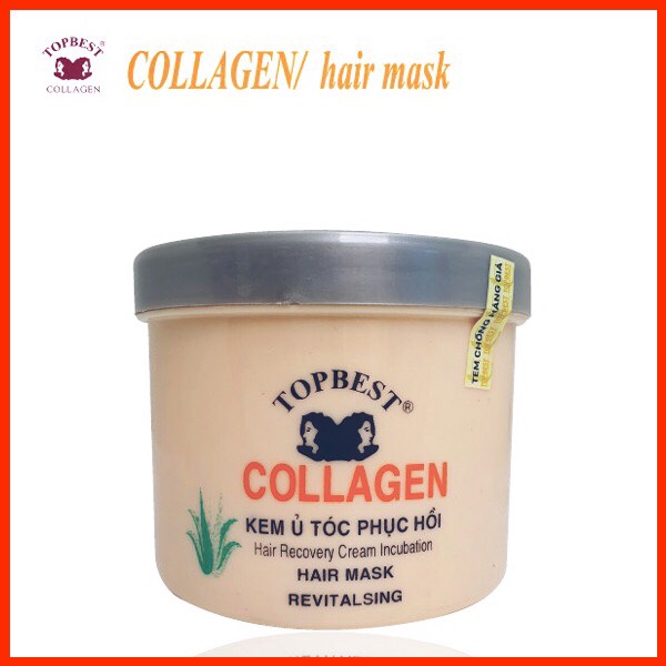 Kem ủ - hấp tóc topbest collagen 500gr, tái tạo và phục hồi tóc hư tổn