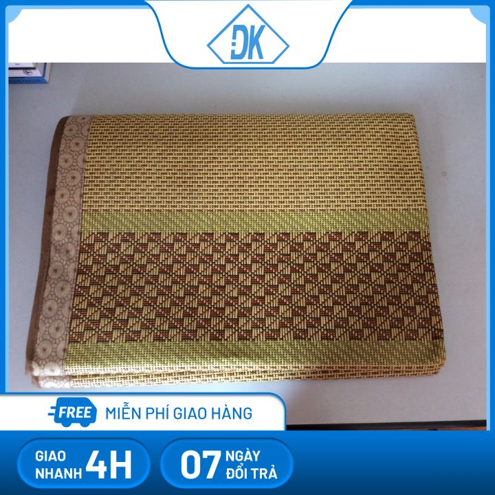Chiếu mây điều hòa chất liệu sợi mây tổng hợp kích thước 120 x 190cm thoáng mát dễ dàng vệ sinh - Đăng Khoa 79 - chiếu ngủ, chiếu trúc, office mat, sleeping mat