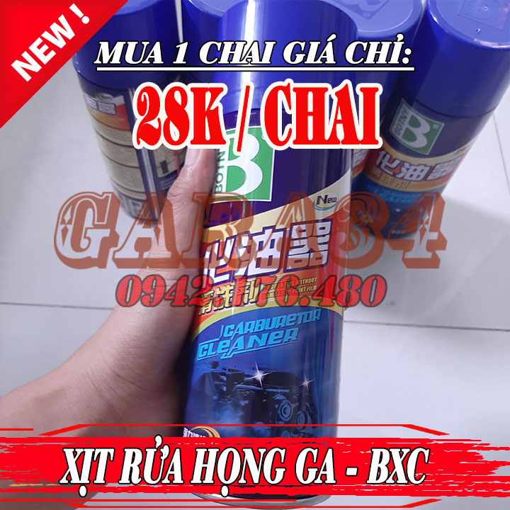 1 chai xịt rửa họng ga - bình xăng con botny