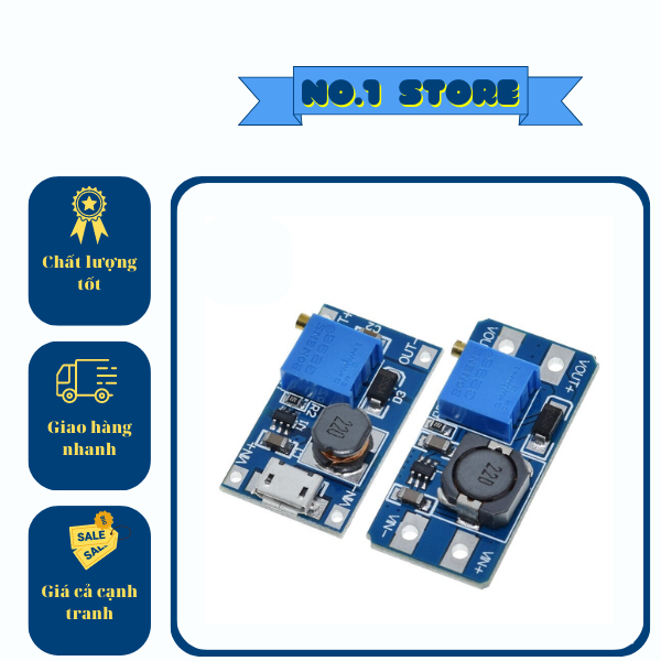 Mạch tăng áp ht016/mt3608 2-24v lên 5-28v boost dc-dc mini