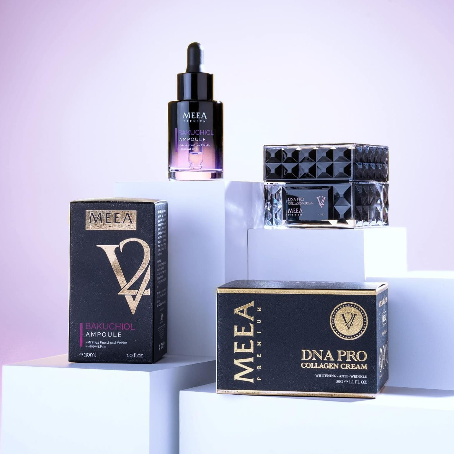Combo kem face cá hồi dna pro collagen v2 + serum tinh chất cá hồi v2 meea