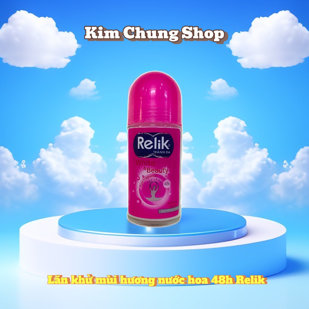 Lăn Khử Mùi Trắng Da RELIK White & Beauty Nữ Màu Hồng (Chai 25ml, 50ml)