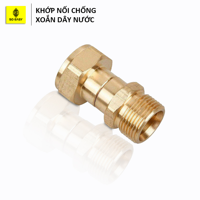[HCM]Khớp nối nhanh chống xoắn phụ kiện máy rửa xe đầu nối chống xoắn cho máy rửa xe cao áp khớp chống rối dây gắn vào súng và may rua xe mini điện 220V C0004-5