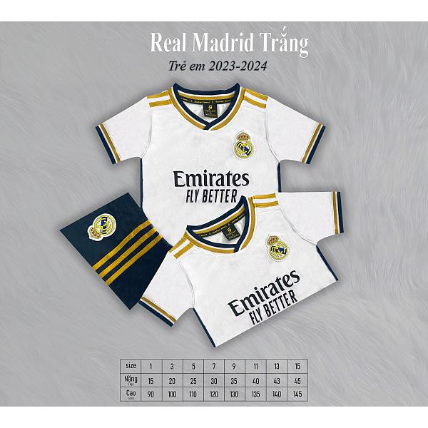 Bộ quần áo bóng đá trẻ em clb real madrid 4 mẫu