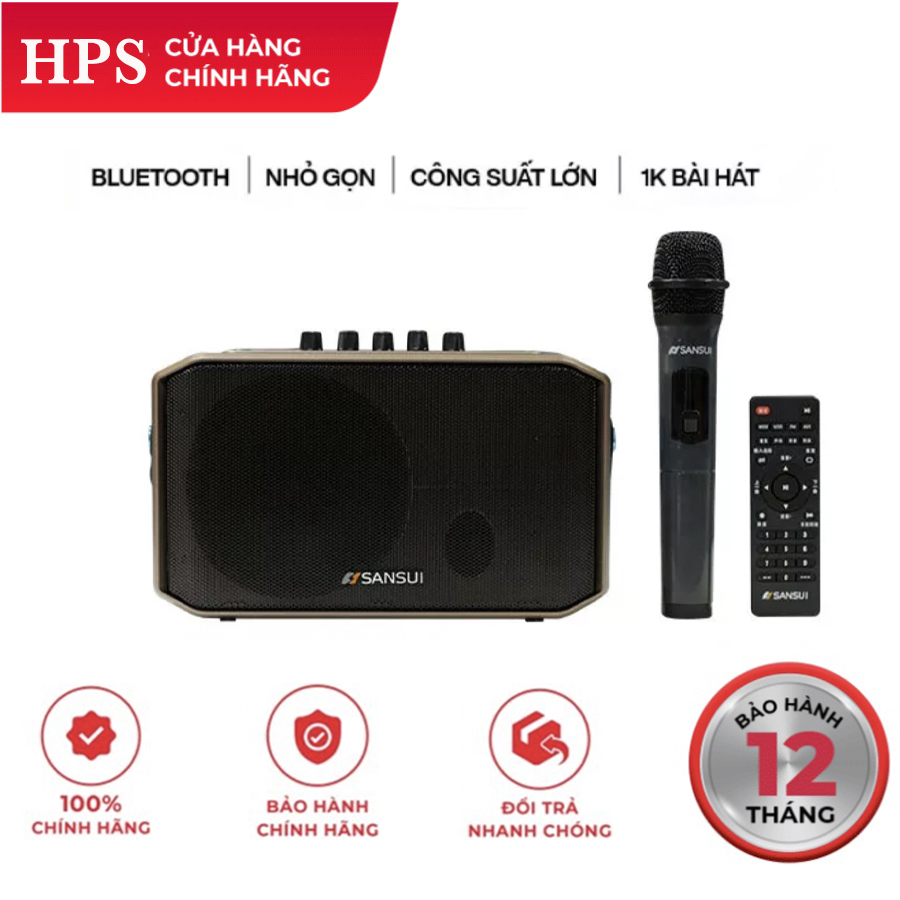 Loa kéo sansui sa1-05 - công suất 40w, hệ thống 2 loa giúp âm trầm chân thực, sâu lắng, khả năng kết nối aux, bluetooth, chức năng điều khiển từ xa .