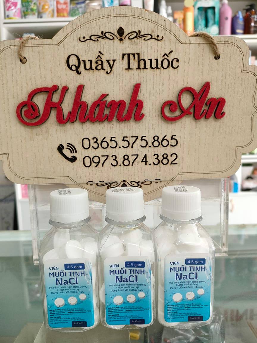 Viên Muối Tinh NaCl pha xúc miệng