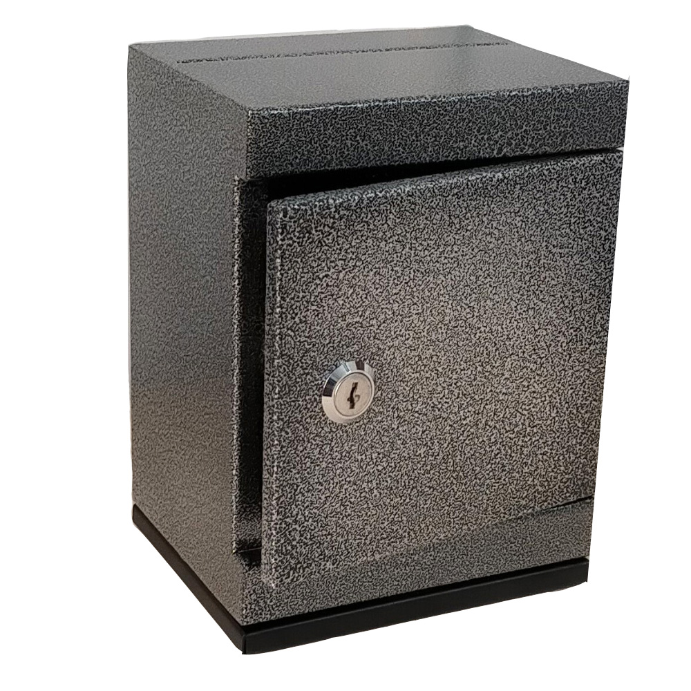 [HCM]Két sắt mini khoá chìa tiết kiệm màu đen vân đá lớn/nhỏ