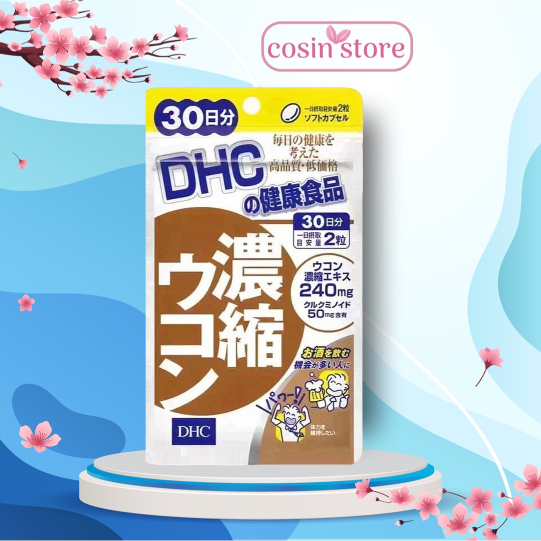 Viên uống hỗ trợ thải độc gan DHC Concentrated Turmeric 60 viên 30 ngày dùng Chiết xuất từ nghệ của Nhật - Cosin Store