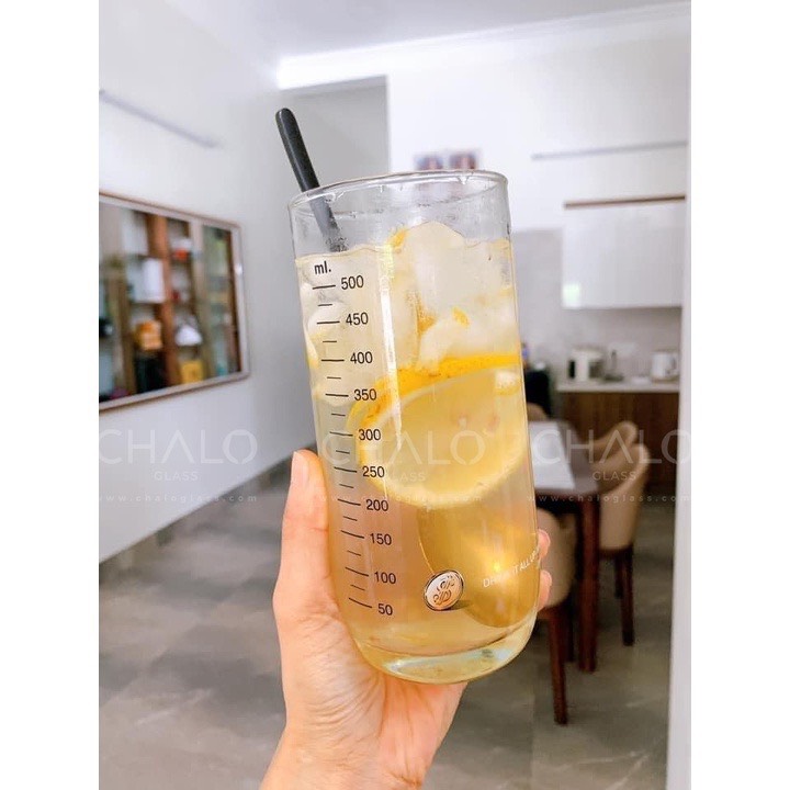 Ly thủy tinh chia vạch Ocean Top Drink 625ml - 0322 , ly cốc thuỷ tinh nhà bếp