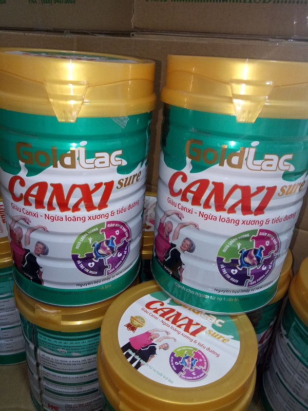 Sữa cho người già ngăn ngừa loãng xương và tiểu đường - sữa bột goldlac canxi 900g - sữa dành cho người già