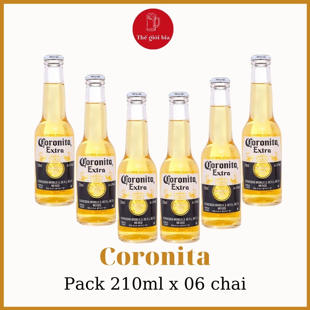 Bia Coronita pack 210 ml x 06 chai Chính hãng