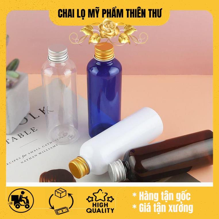 Chai nhựa pet nắp vặn nhôm 20ml/30ml/50ml/100ml chiết mỹ phẩm